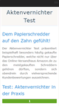 Mobile Screenshot of aktenvernichter-test.org