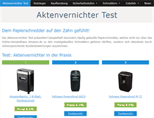 Tablet Screenshot of aktenvernichter-test.org